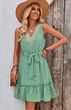 Load image into Gallery viewer, V-neck ruffled hem dress
