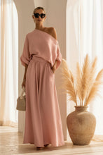Load image into Gallery viewer, Women's Cropped Off-Shoulder Top &amp; Pants Two-Piece Set
