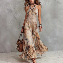 Load image into Gallery viewer, Women's Strapless Backless Floral Maxi Dress | French Vintage Fairy Skirt Beach Dress
