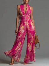 Load image into Gallery viewer, Pleated Wide-Leg Jumpsuit for Women – Sleeveless High-Waist Minimalist Long Jumpsuit
