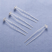 Load image into Gallery viewer, 20Pcs Fashion Wedding Bridal Pearl Flower Clear Crystal Rhinestone Hair Pins Clips Bridesmaid Hair wear Jewelry Gorgeous Hair Accessories For Women
