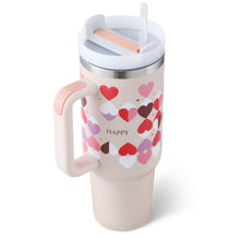 Load image into Gallery viewer, 40 Oz Tumbler With Handle Straw Insulated, Stainless Steel Spill Proof Vacuum Coffee Cup Tumbler With Lid Tapered Mug Gifts For Valentine Lover Suitable For Car Gym Office Travel
