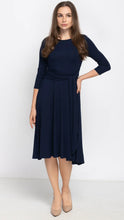 Load image into Gallery viewer, KMW Navy Side Tie Dress 2109
