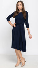Load image into Gallery viewer, KMW Navy Side Tie Dress 2109
