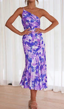 Load image into Gallery viewer, One shoulder floral print dress
