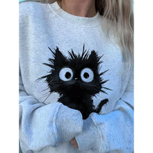 Load image into Gallery viewer, Women's Cute Kitten Graphic Sweatshirt
