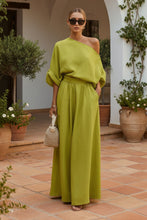 Load image into Gallery viewer, Women's Cropped Off-Shoulder Top &amp; Pants Two-Piece Set
