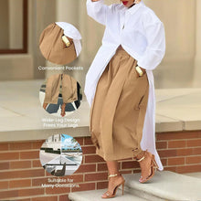 Load image into Gallery viewer, Women's Solid Color Cotton Wide Leg Cropped Pant
