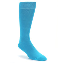 Load image into Gallery viewer, Malibu Blue Solid Color Socks - Men&#39;s Dress Socks
