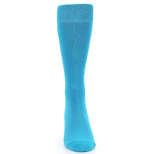 Load image into Gallery viewer, Malibu Blue Solid Color Socks - Men&#39;s Dress Socks
