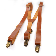 Load image into Gallery viewer, Tan Leather Suspenders - Choose your size
