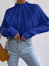 Load image into Gallery viewer, Mock Neck Batwing Sweater
