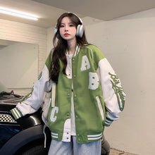 Load image into Gallery viewer, Y2K Oversized Lamb-Wool Bomber Jacket Women
