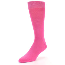 Load image into Gallery viewer, Hot Pink Solid Color Men&#39;s Dress Socks
