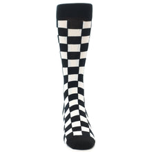 Load image into Gallery viewer, Black White Checkered Men&#39;s Dress Socks
