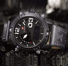 Load image into Gallery viewer, Men's Multifunction Digital Analog Waterproof Watch With Alarm And Automatic Time Zones Unique Design Excellent Gift
