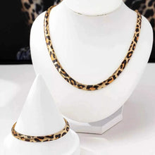 Load image into Gallery viewer, Chunky Leopard Necklace : Bracelet Jewelry Set
