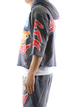 Load image into Gallery viewer, PORTER French Terry 3/4 Sleeve Crop Top Pullover Hoodie

