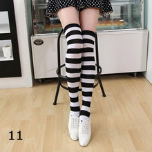 Load image into Gallery viewer, 22 Colors Sweet Cute Girls Over Knee Long Printed Thigh High Cotton Socks Plus Size Over knee Socks for Women

