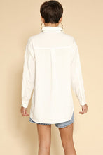 Load image into Gallery viewer, Bow sleeve button down shirt
