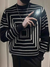 Load image into Gallery viewer, Men's Plus Size Geometric Pattern Knitted Pullover
