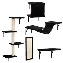 Load image into Gallery viewer, Wall-Mounted Cat Condo &amp; Climbing Tower – Space-Saving, Sturdy &amp; Fun for Multiple Cats
