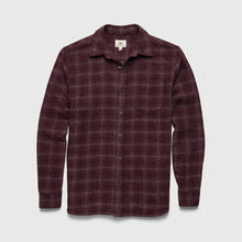 Load image into Gallery viewer, Brian Brushed Plaid Shirt - Cabernet Heather
