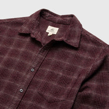 Load image into Gallery viewer, Brian Brushed Plaid Shirt - Cabernet Heather
