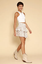 Load image into Gallery viewer, Floral smocked ruffle mini skirt
