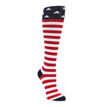 Load image into Gallery viewer, American Flag Socks - Women&#39;s Knee High Socks
