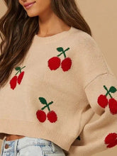 Load image into Gallery viewer, Cherries Knit Sweater
