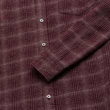 Load image into Gallery viewer, Brian Brushed Plaid Shirt - Cabernet Heather
