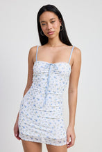 Load image into Gallery viewer, MINI FLORAL DRESS WITH PEEK A BOO LACE
