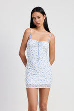 Load image into Gallery viewer, MINI FLORAL DRESS WITH PEEK A BOO LACE
