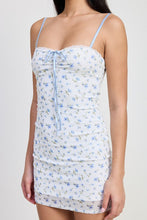 Load image into Gallery viewer, MINI FLORAL DRESS WITH PEEK A BOO LACE
