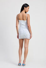 Load image into Gallery viewer, MINI FLORAL DRESS WITH PEEK A BOO LACE
