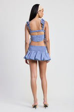 Load image into Gallery viewer, RUFFLED TIE BACK TOP WITH OPEN BACK
