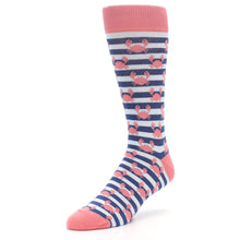 Load image into Gallery viewer, Blue Coral Crabs Wedding Men&#39;s Dress Socks
