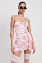 Load image into Gallery viewer, MINI HALTER POLKA DOT DRESS
