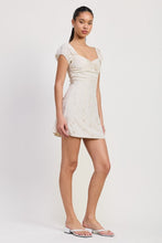 Load image into Gallery viewer, MIX MEDIA MINI RUCHED DRESS
