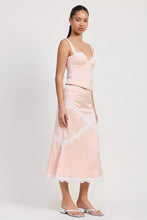 Load image into Gallery viewer, SATIN BUSTIER TOP WITH LACE DETAIL
