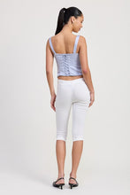 Load image into Gallery viewer, SATIN BUSTIER TOP WITH LACE DETAIL
