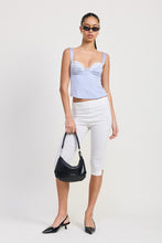 Load image into Gallery viewer, SATIN BUSTIER TOP WITH LACE DETAIL
