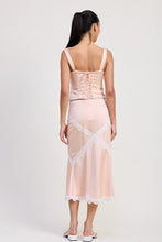 Load image into Gallery viewer, SATIN BUSTIER TOP WITH LACE DETAIL
