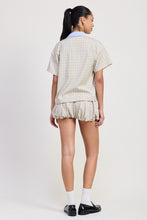 Load image into Gallery viewer, BUBBLE SLEEVE PLAD SHORTS
