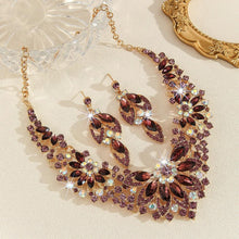 Load image into Gallery viewer, High Profile And Generous Crystal Necklace And Earrings Suite
