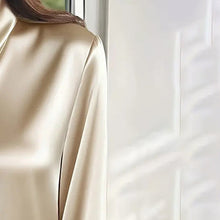 Load image into Gallery viewer, Women's Ribbon Detail Blouse, Lightweight Business Casual Shirt
