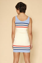 Load image into Gallery viewer, Retro striped knit tank dress
