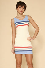 Load image into Gallery viewer, Retro striped knit tank dress
