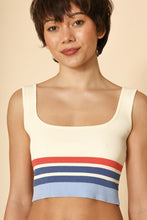 Load image into Gallery viewer, Retro striped two piece knit skirt set
